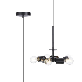 D0778  Baymont Pendant 5 Light Satin Black